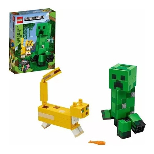 Kit Lego Minecraft Bigfig Creeper Y Ocelote 21156 184 Piezas