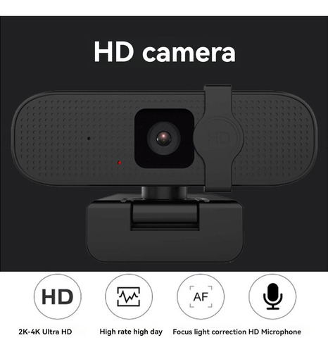 Cámara Web Usb Webcam 2k De Alta Definición Con Micrófono