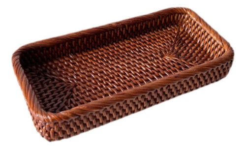 Cesta Ratán Tejida Cesta Tejida Bandeja Cesta Pequeño