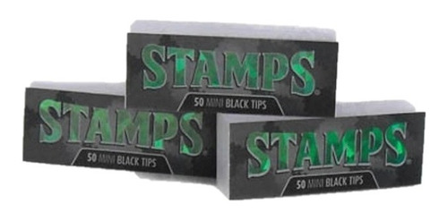 5 Filtros Cartón Tips 50u Stamps Black/cañamo Candyclub Once