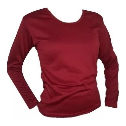 Polera Mujer Manga Larga Polar Ak Sport Roja Audioimport