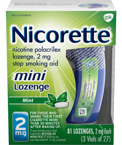 Nicorette Mini Pastillas De Nicotina De 2 Mg Para Ayudar A D