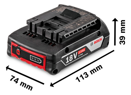Batería Gba 18v 2,0 Ah Blister 2 608 000 726