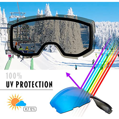 Ski/snowboarding Goggles 100% Uv400 Protection Replacea...