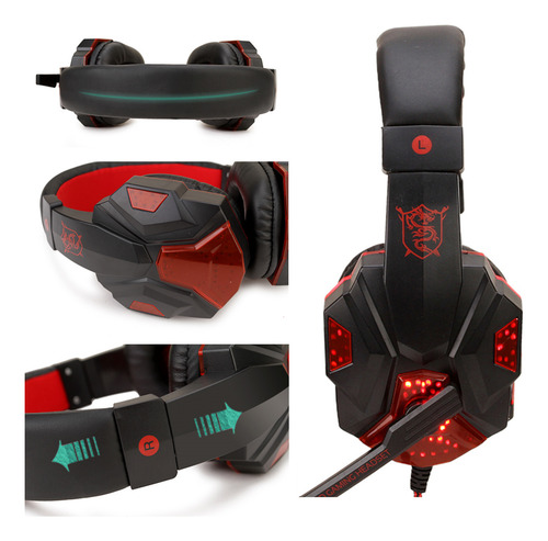 Auriculares Para Juegos Con Cable Sy830mv Con Micrófono, Aux