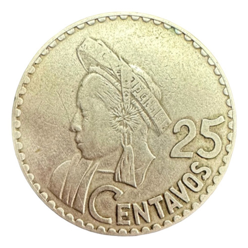 Guatemala - 25 Centavos - Año 1965 - Nativo - Km #268