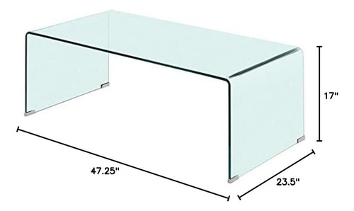Coaster Furniture Mesa De Centro Rectangular Transparente