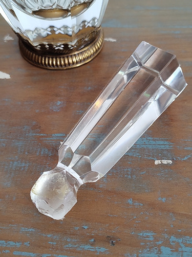 Frasco Francés Para Perfume, Cristal Y Bronce. (Usado)