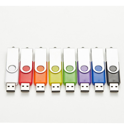 .. Pacote Com 20 Unidades Flash Usb 2.0 De 2 Gb Em 5 Cores