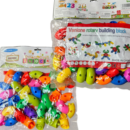Juguetes Didácticos Para Ensamblar 2 Bolsas Colores Kit 3