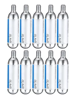 10x Cartucho Refil Cilindro De Co2 16g Pneu Bicicleta Moto Cor Prata