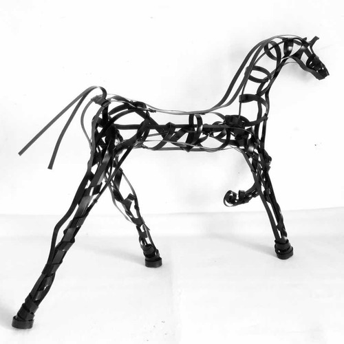 Esculturas De Caballos De Hierro (30cm) - Arte Y Decoración