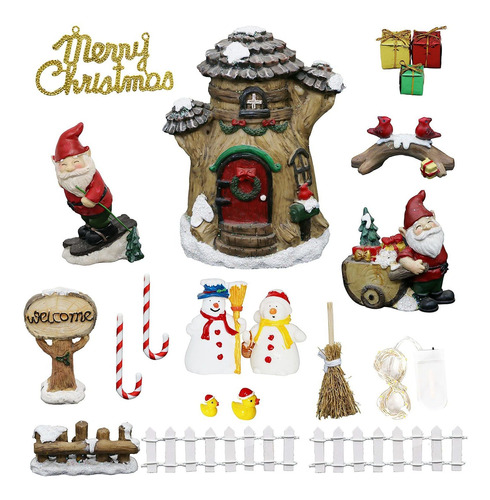 Bangbangda Adorno Jardin Hada Navidad Miniatura Para Kit