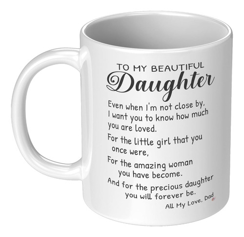 Odditees Taza Sentimental Para Hija De Papá A Mi Hermosa Hij