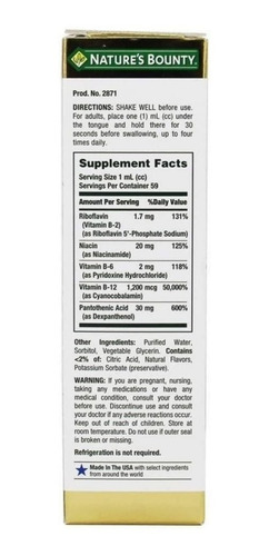 Complejo B Sublingual Con Vitamina B12 Stock Importado Usa