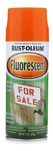 Pintura Aerosol Fluorescente Neón Rust Oleum Color Rojo Naranja