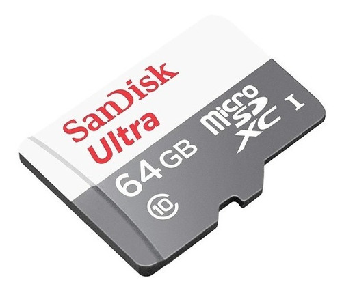 Memoria Microsd 64gb Sandisk Ultra Clase 10 De 80 Mb/s