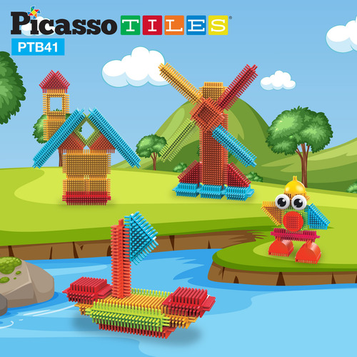 Juego De 41 Piezas De Bloques De Construcción Educativos