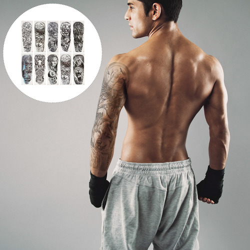 Pegatinas Para Tatuajes De Brazos Falsos A Prueba De Agua, 1
