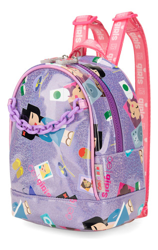 Bolsa Niñas Backpack Cloe Satreli Chico Color Violeta