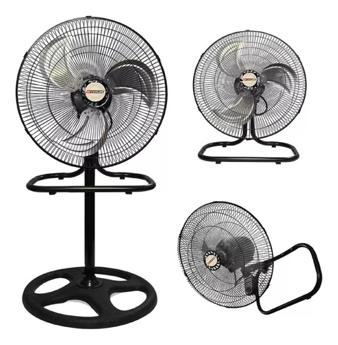 Ventilador De Metal 3 En 1 Lmcooler 18  Aspas De Metal Negro