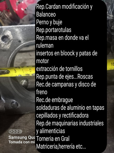 Reparacion De Máquinas De Panaderia...torneria En Gral