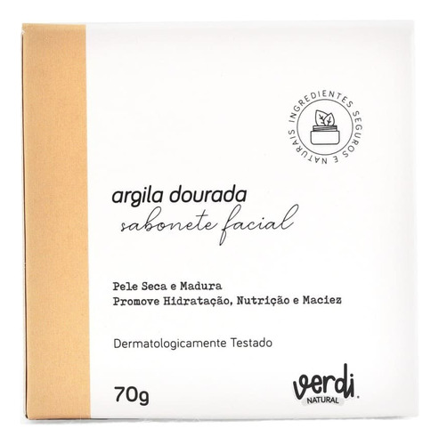 Sabonete Facial Artesanal Argila Amarela Verdi Natural ®