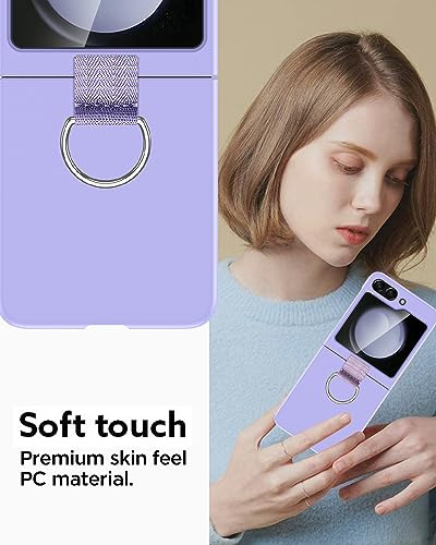 Funda Para Samsung Galaxy Z Flip 5 Morado Delgada Plastico