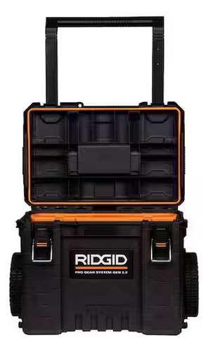 Caja Plastica Para Herramientas Ridgid 25 Pulgadas, C/ruedas Color Negro