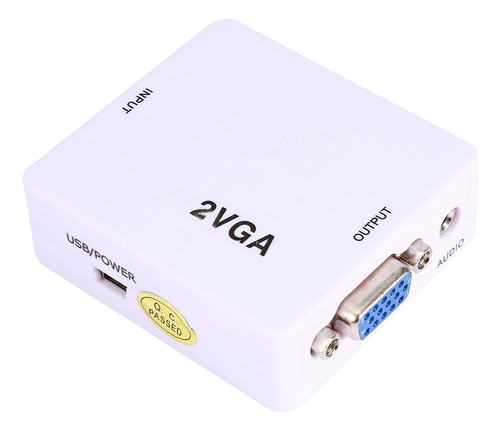 Mini Conversor Hdmi A Vga Hdmi 2 Vga Con Cable Usb 1080p