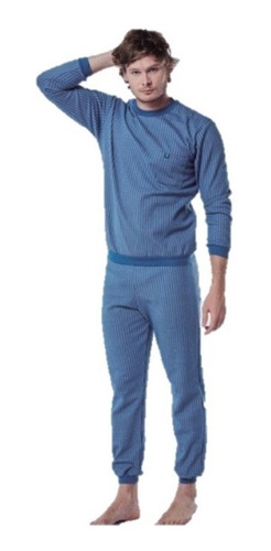 Pijama Hombre  Invierno Jackard Muy Abrigado Tipico  Art 768