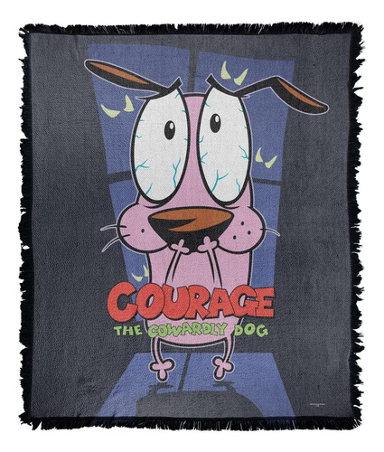 Logovision Manta Courage The Cowardly Dog, Tapiz Tejido Para