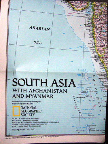 Mapa Nat Geo Sur De Asia South Asia India Afghanistan Myanma