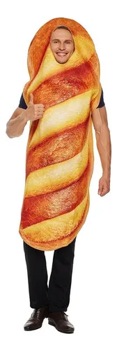 Disfraz De Pan Para Adultos Cosplay De Comida De Halloween