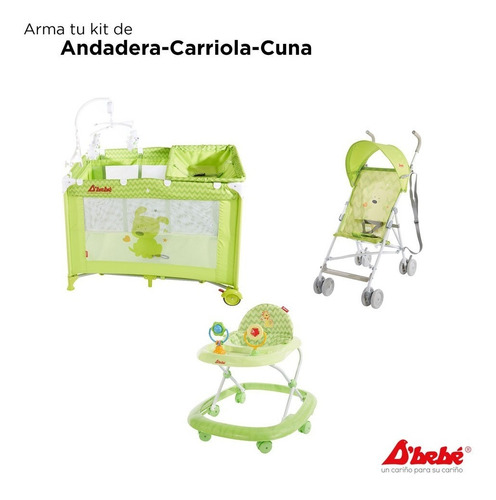Andadera D Bebe Zoo Altura Ajustable Color Verde