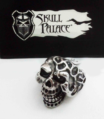 Anillo De Acero Calavera Quijada Móvil Us 11  Skpalace