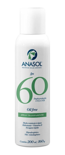 Protetor Solar Spray Oil Free Toque Seco Fps 60 Anasol