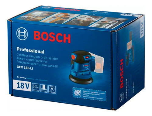 Lijadora Roto Orbital Gex 185-li 18v Bosch Bl Sin Bat