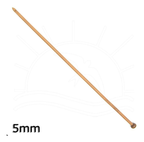 Agulha Para Crochê Tunisiano De Bambu Círculo - 30 Cm 5,0mm