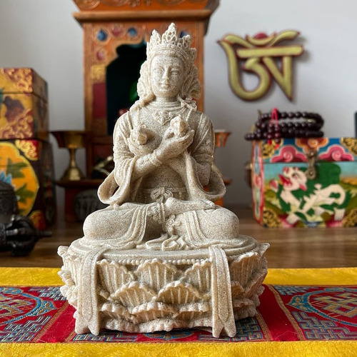 Estatua Buda Con Dorje Y Campanas Buda Adorno 17 Cm
