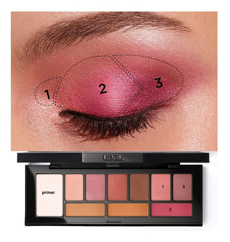 La Palette 9 Sombras + Primer De Párpados Romantic L'bel 