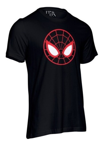 Playera Cara Mascara Spiderman En Rojo. Hombre Araña.
