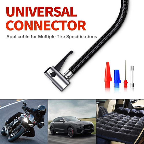 Imagen 5 de 8 de Inflador De Llantas Compresor Para Carro Portátil 12v Vaclif