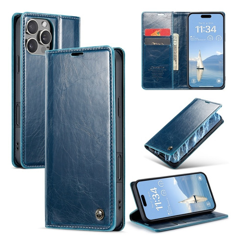 Funda De Cuero Clásica Para iPhone 16/16 Pro/plus/max