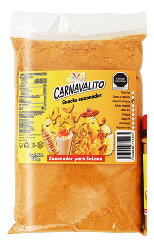 Snack Sazonador Carnavalito - Sabor Jalapeño Bolsa 500g.