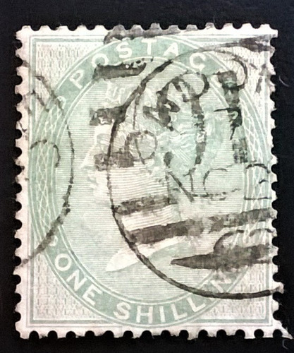 Inglaterra, Sello Sc. 28 Victoria 1sh 1856 Usado L13475