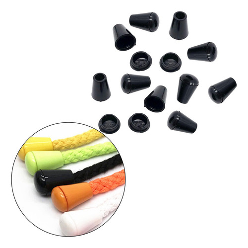 L 10pcs Toggle Clips Cord Stoppers For Black