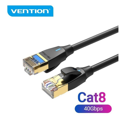 Imagen 1 de 10 de Cat8 Cable 8 Metros Stp Oro 24k Rj45 40gb Lan Internet Gamer