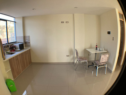 Mini-depa Studio 48m2 Monoambiente Con Mini Cocina Y Baño Completo Y Lavanderia