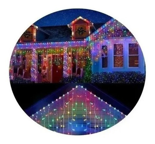 Cascada Luces Guirnalda Cortina Navidad 120 Led Rgb 192229